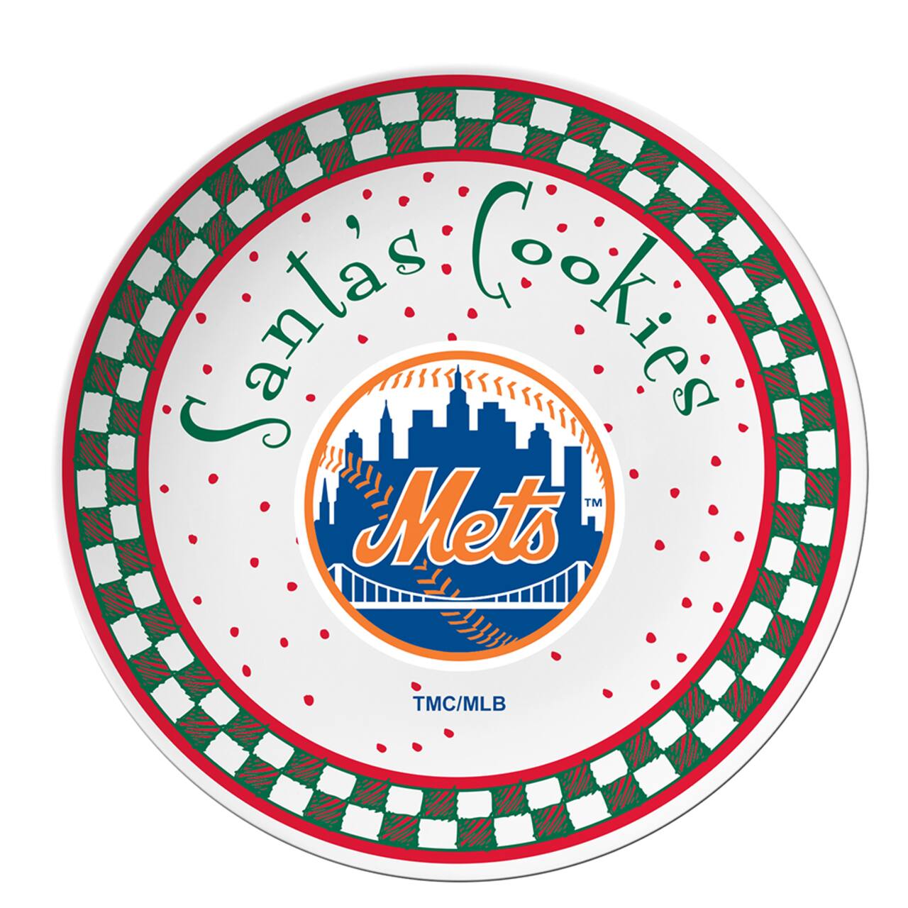 The Memory Company MLB 10" Ceramic Santa Cookie Plate
